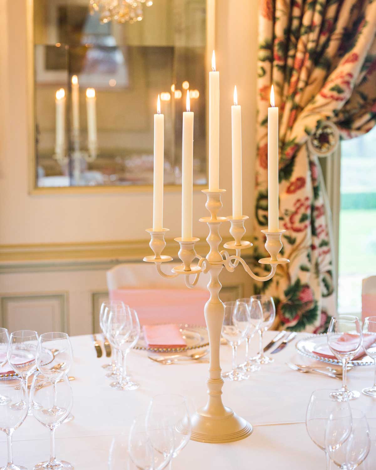 Vintage Cream Candelabra