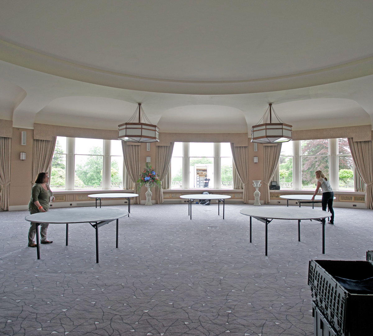 Sheila & Kasia setting an event up at Gleneagles back in the day Sheila & Kasia setting an event up at Gleneagles back in the day
