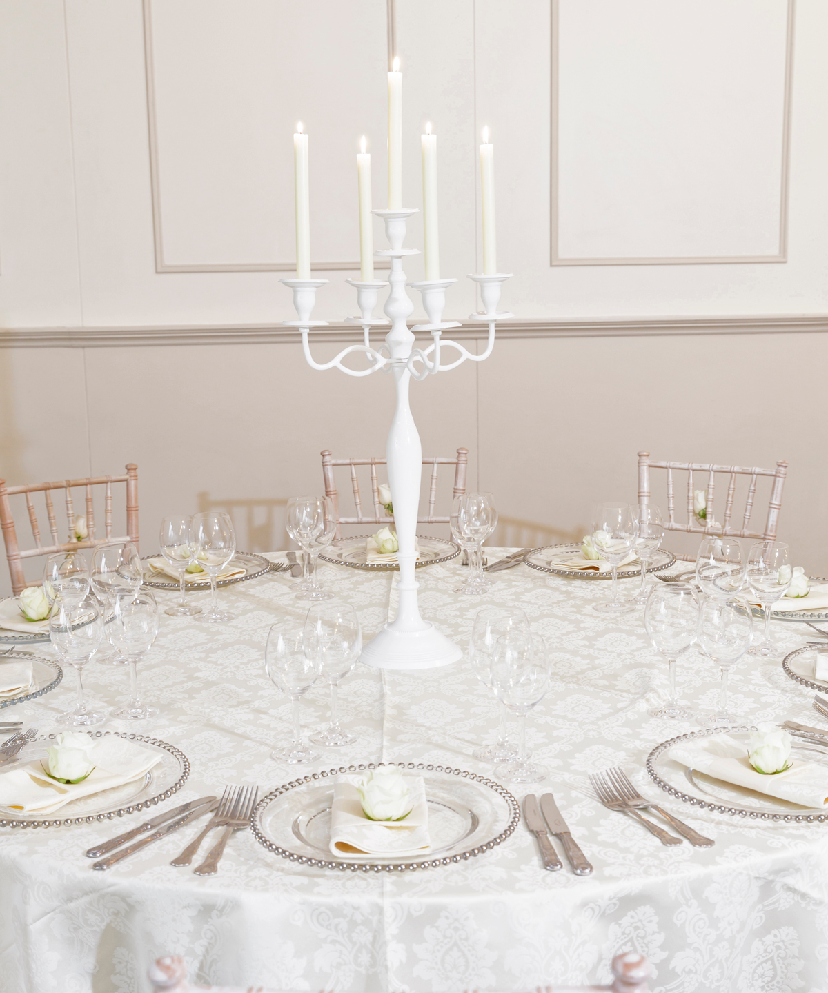 White Gloss Candelabra