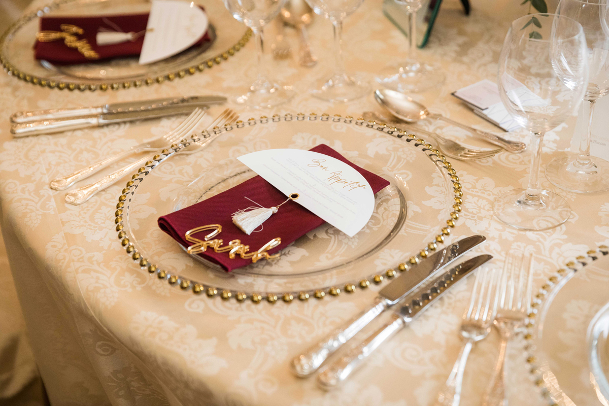 Gold Beaded Charger Plate